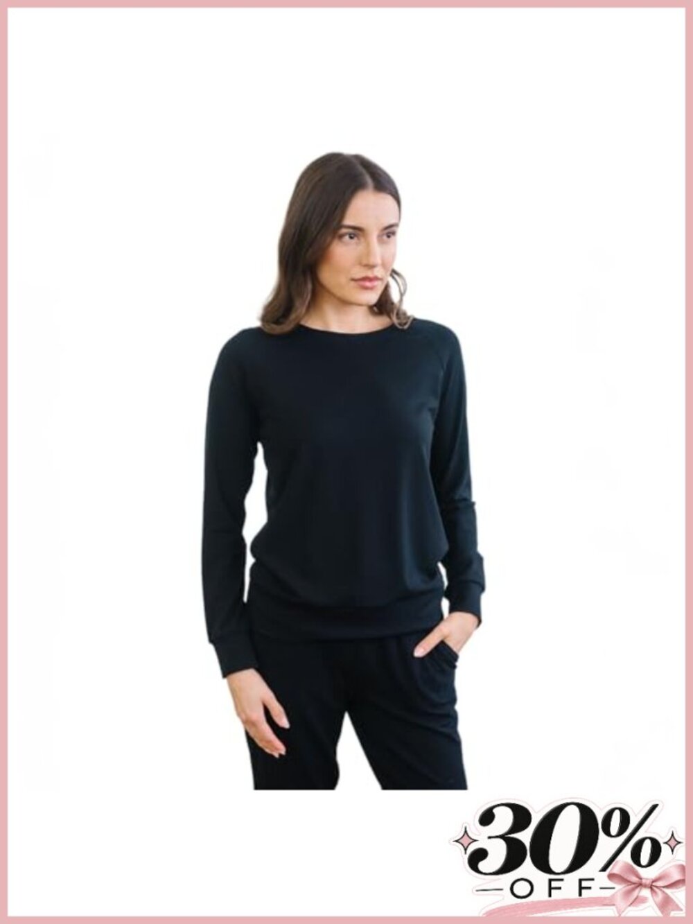 Cozy Earth Women's Pullover Crew Neck Sweater Relaxed Fit